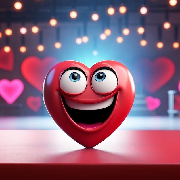 Photo 3d illustration of heart emoji