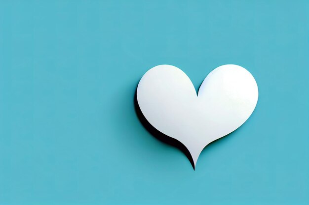 3D illustration heart in speech bubble icon