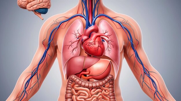 3d illustration human body organes