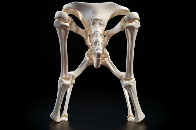 3d illustration of human knee bones