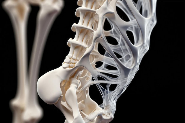 人間の膝の骨の3Dイラスト