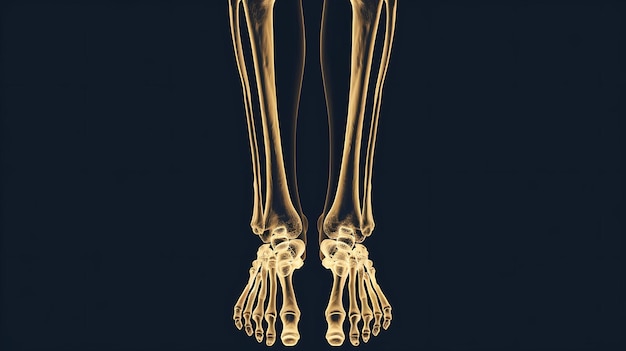 Photo a 3d illustration of a human leg with the lower legs showing the lower legs