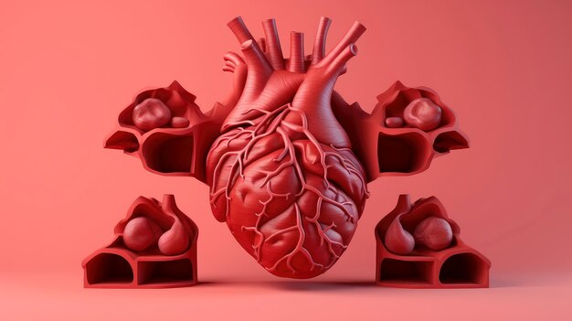3d illustration of the human organ systems human internal organs anatomy nervous circulatory