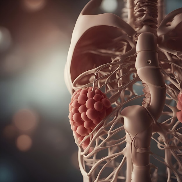 3D Illustration of Human Organs Lymph Nodes