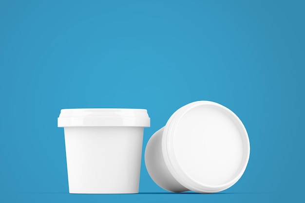 3d illustration ice cream jar packaging isolated