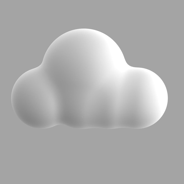 3d illustration icon of cloud