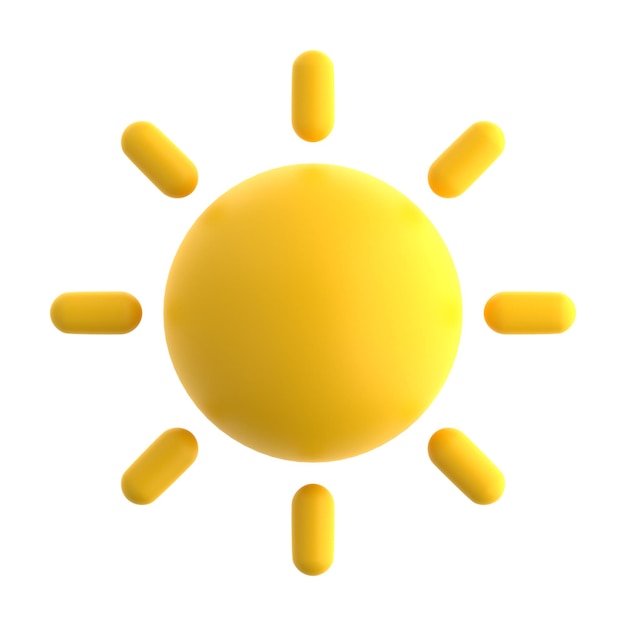 Фото 3d иллюстрация значок солнца