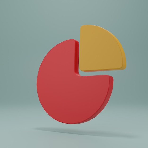 3D Illustration Icon Pie Chart