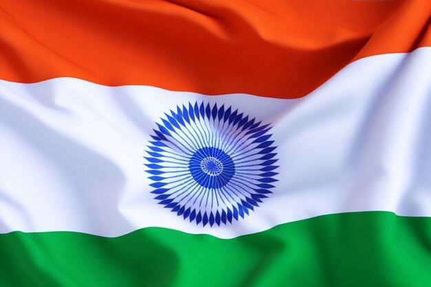 3d illustration of the india flag waving texture