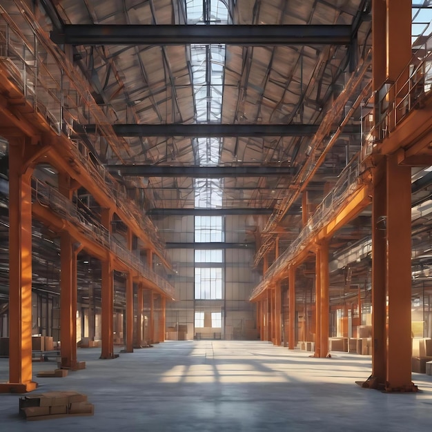 3d illustration of industrial building