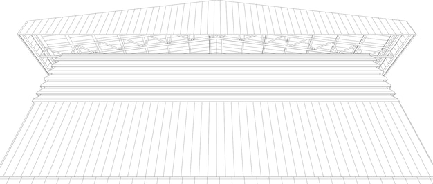 Photo 3d illustration of industrial project