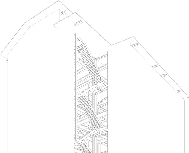 3D illustration of industrial project