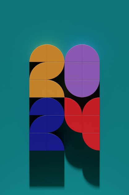 3d illustration inscription 2024 on a colorful background changeability of years illustration of the symbol of the new year