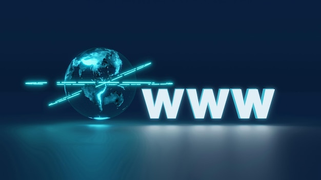 Illustrazione 3d giornata internazionale di internet giornata mondiale del web