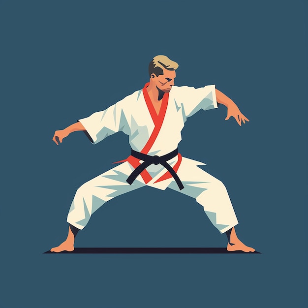 3d illustration for karate made with generative ai