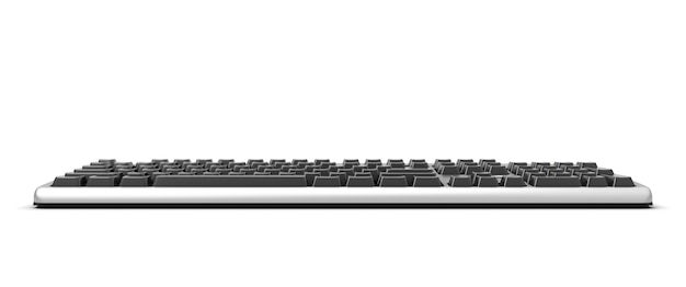 3d illustration keyboard. Keyboard isolated on white.