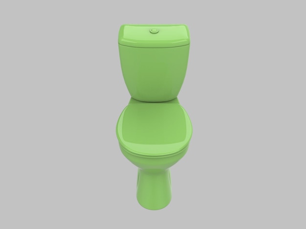 3d illustration lavatory closet toilet green