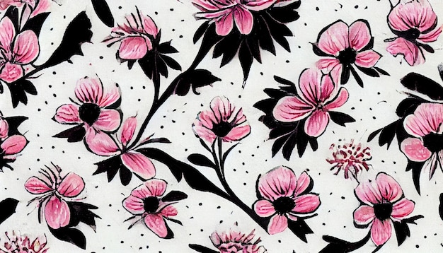 3d illustration liberty flower pattern floral background design for fashion wallpapers