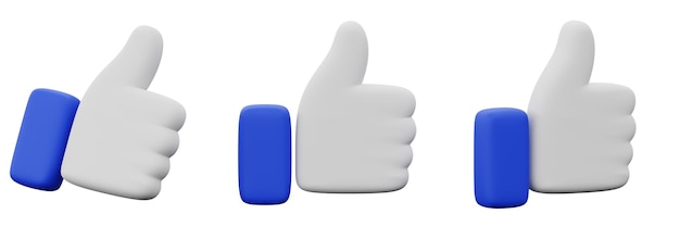 3d Иллюстрация Like или Thumb up Icon для креативного пользовательского интерфейса маркетинговой кампании