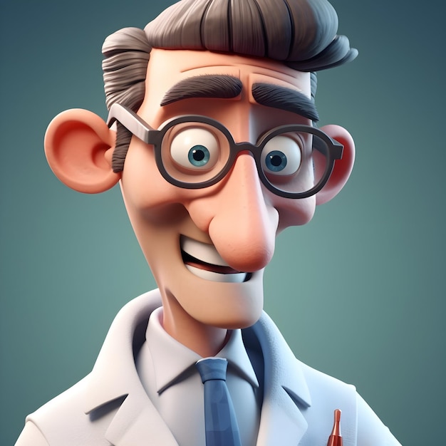 医師の 3 D イラストレーション