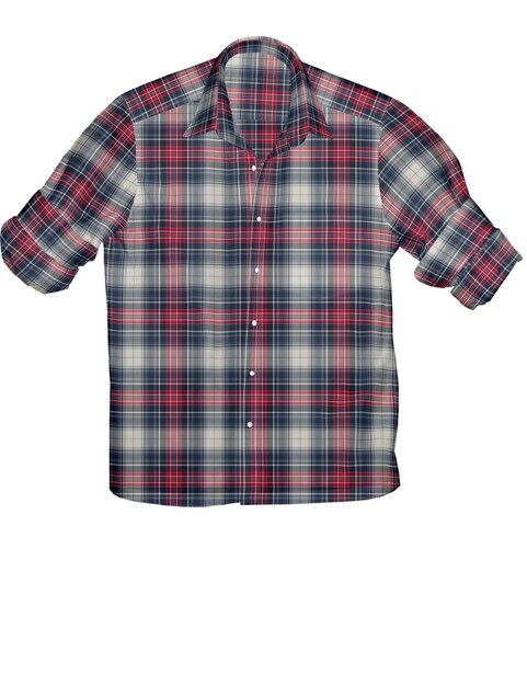 3d illustration men plaid shirt