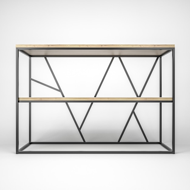 3d illustration of a modern loft-style rack