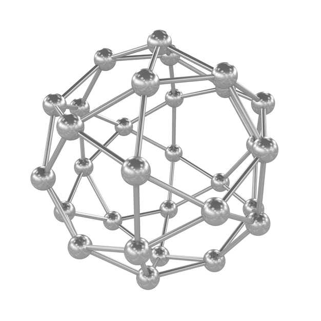 Photo 3d illustration of molecular lattice