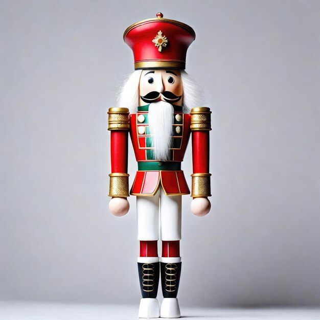 Photo 3d illustration of a nutcracker toy figurine