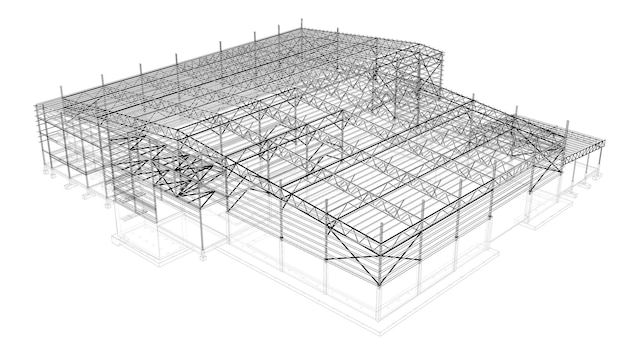 写真 工業用建物の 3 d イラストレーション