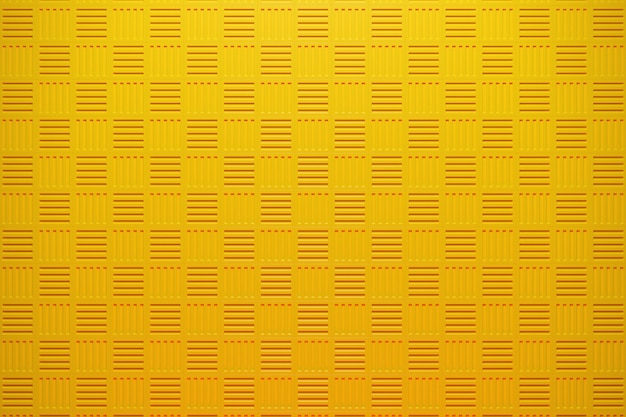 黄色い正方形の行の3dイラストモノクローム上の立方体のセット
