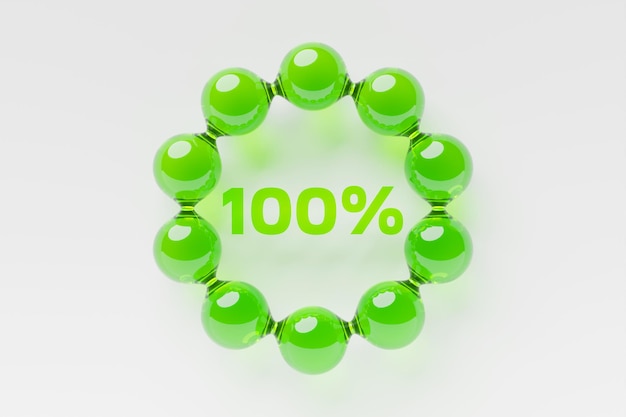 Фото 3d-иллюстрация скорости измерения икона скорости цветная икона панели указатель указывает на зеленый цвет