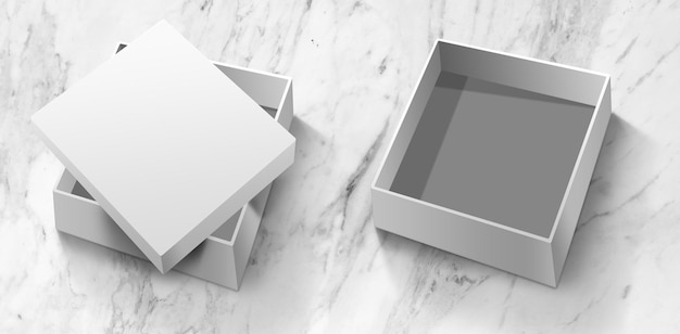 3d illustration open and closed gift box isolated