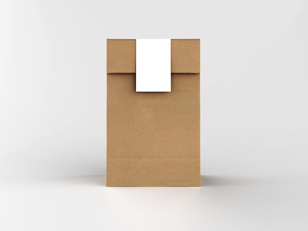 3D illustration Paper delivery bag isolated on white background