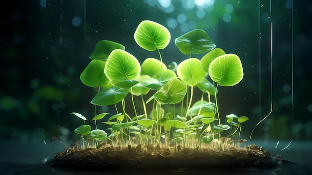 3d illustration photosynthesis process