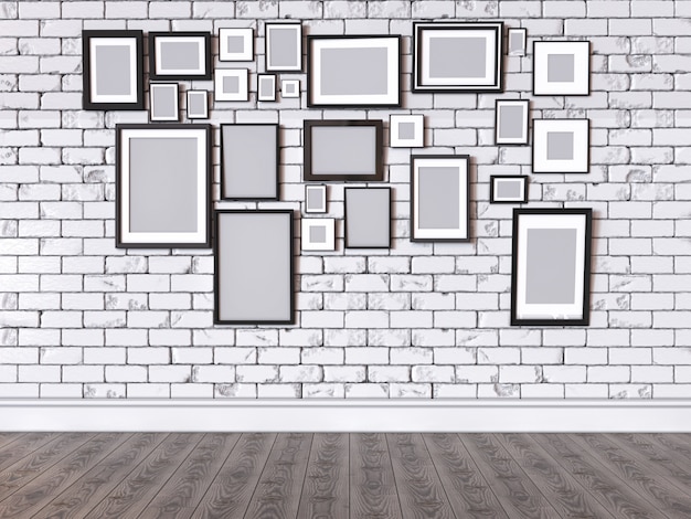 3d illustration of a picture on a wall