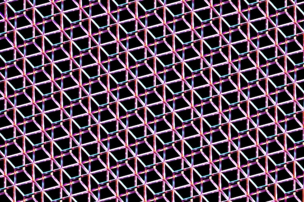 Illustrazione 3d motivo geometrico rosa. sfondo geometrico, motivo