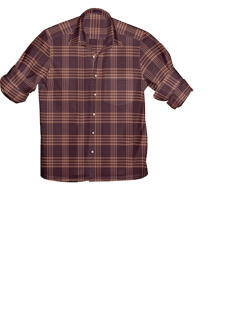 3d illustration plaid style check shirt