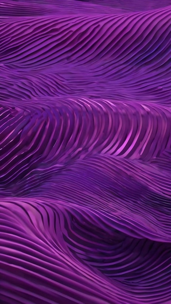 3d illustration of a purple geometric lines stripes similar to waves