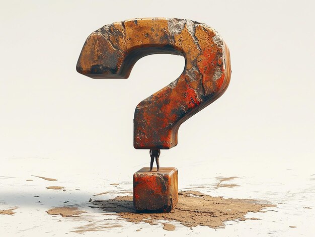 3d illustration of a question mark