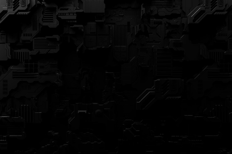 Photo 3d illustration of a realistic model of a robot or black cyber armor closeup equipment for mining cryptobitcoin ether video cards motherboards
