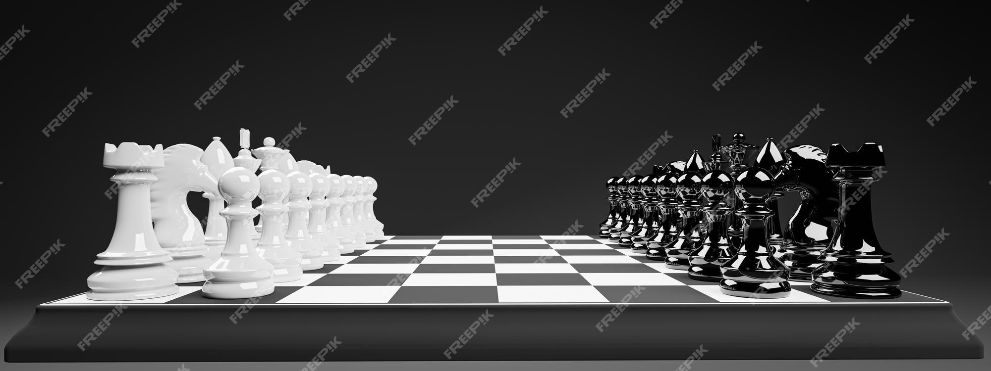 Concept Of Board Games Chess Fights Isolated On White Background 3d  Rendering Stock Illustration - Download Image Now - iStock