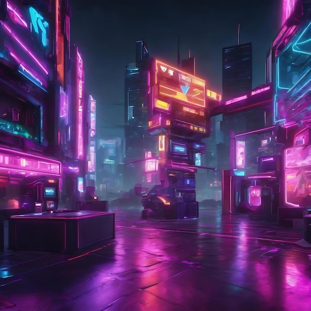 3d illustration rendering of futuristic cyberpunk city gaming wallpaper scifi background a esports g