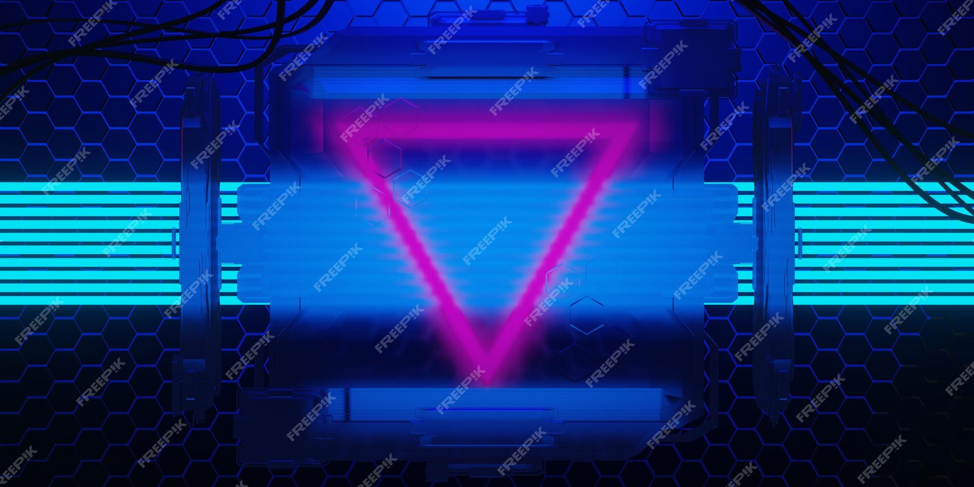 Premium Photo  3d illustration rendering of futuristic cyberpunk city  gaming wallpaper scifi background a esports gamer banner sign of neon glow  technology and network