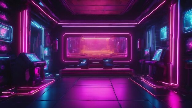 3d illustration rendering gaming gamer background abstract wallpaper cyberpunk style metaverse scifi