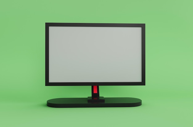 3d illustration rendering minimal computer monitor on Gossip background