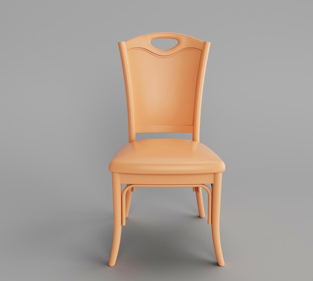 3d illustration rendering minimal Porsche chair on white background