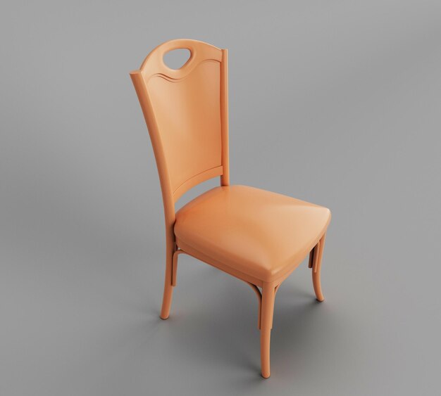 3D иллюстрация, изображающая минимальное кресло Porsche на белом фоне