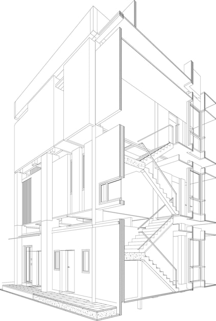 3D-иллюстрация жилого проекта