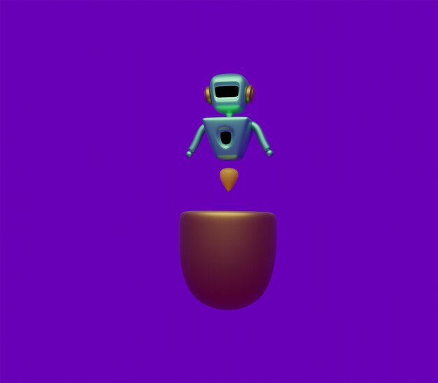 3d illustration of robot