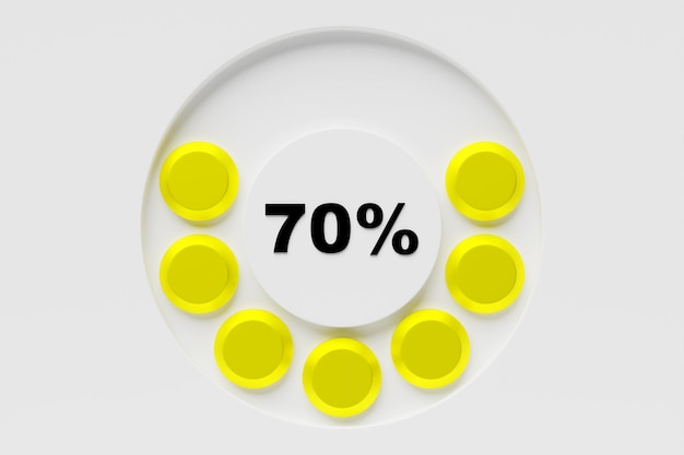 Фото 3d иллюстрация круглая иконка панели управления концепция нормального риска на спидометре шкала кредитного рейтинга